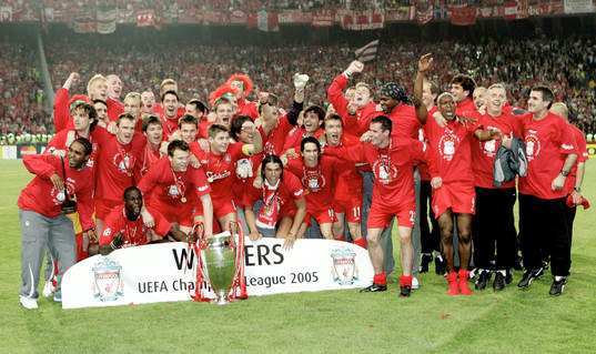 Fotboll, Champions League Final,  Liverpool, jubel