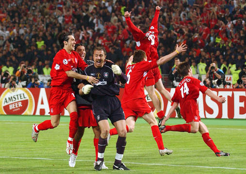 Liverpool firar segern. Jubel, glädje