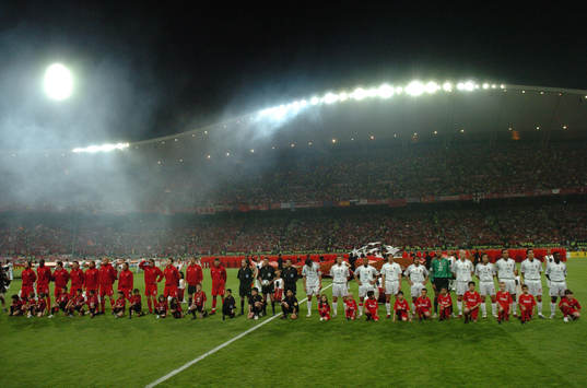 Milan och Liverpool. Lagbild, uppställning