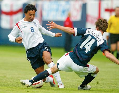 Fotboll, träningsmatch, USA - England