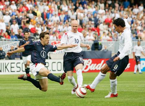 Fotboll, träningsmatch, USA - England