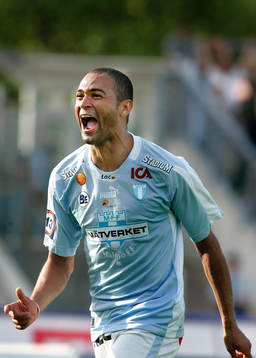 Afonso Alves gjorde 1-0 till Malmö, jubel
