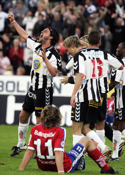 BoIS matchhjälte Gustaf Andersson jubel, Peter Graulund