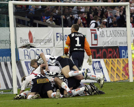4-3, segermål på övertid, Gustaf Andersson. Jubel
