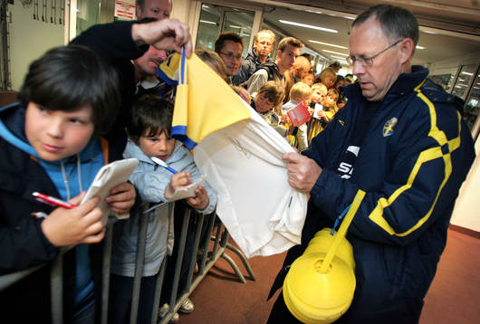 Träning, Lars Lagerbäck, autograf