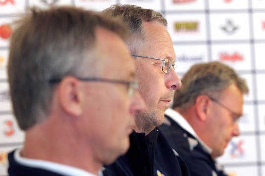 Presskonferens Roland Andersson, Lars Lagerbäck och Jonas