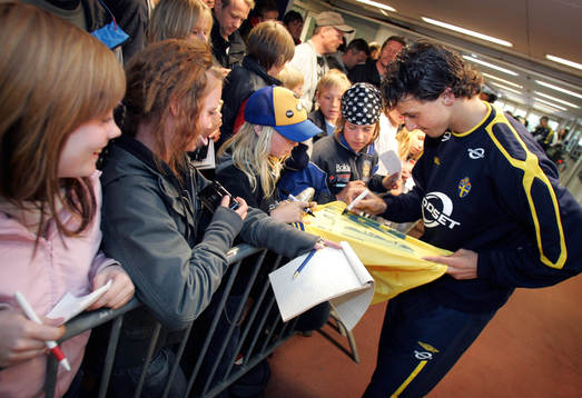 Träning, Zlatan Ibrahimovic, autograf