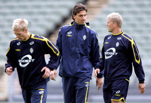 Träning, Christian Wilhelmsson, Zlatan Ibrahimovic och
