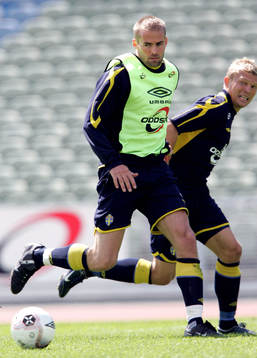 Olof Mellberg och Marcus Allbäck, Sverige