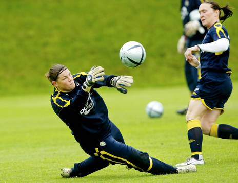 Fotboll, Dam, EM, Landslag, Sverige. Frida Östberg och