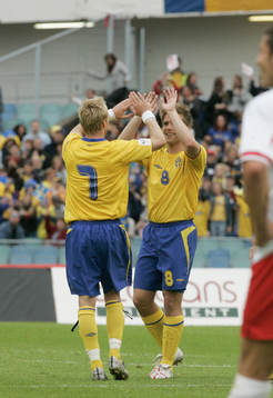 Jubel, Sverige. Anders Svensson och Christian Wilhelmsson