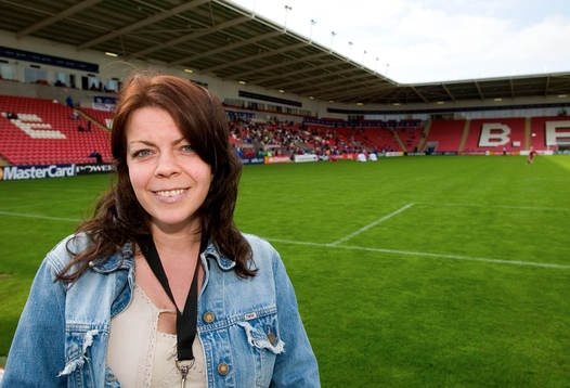 Sverige - Danmark. Jennifer Wegerup, journalist Aftonbladet