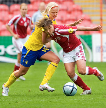 Sverige - Danmark: Caroline Seger och, Sverige och
