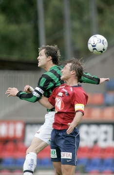 Fredrik Lundgren och Fredrik Gustafson, nickduell