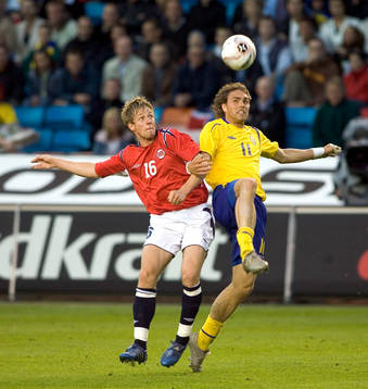 Johan Elmander, Sverige och Jan Gunnar Solli, Norge