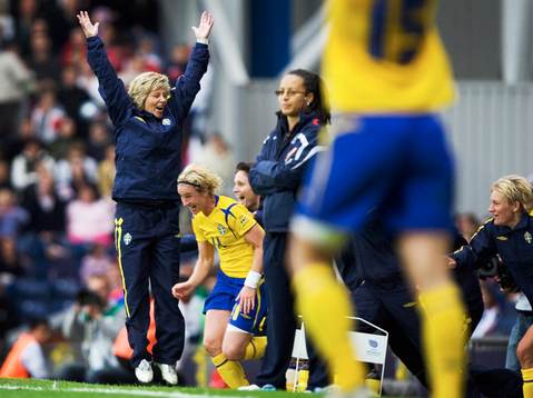Marika domanski Lyfors, tränare Sverige jublad Hope
