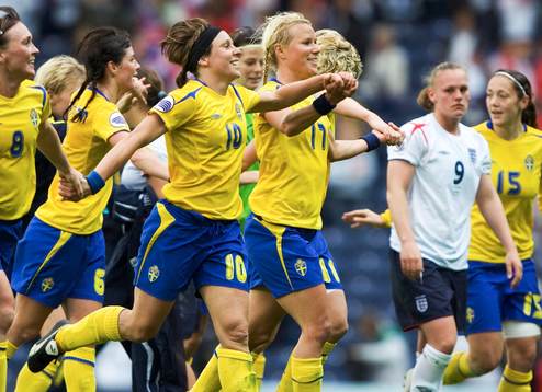 Sverige, jubel Hanna Ljungberg, Anna Sjöström, Frida