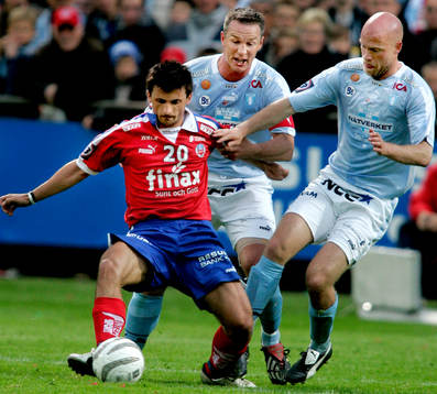 Helsingborg - Malmö FF: Patrik Andersson och Olof Persson,