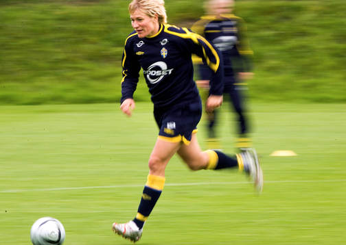 Fotboll, Dam, EM, Landslag, Sverige, träning, Kristin