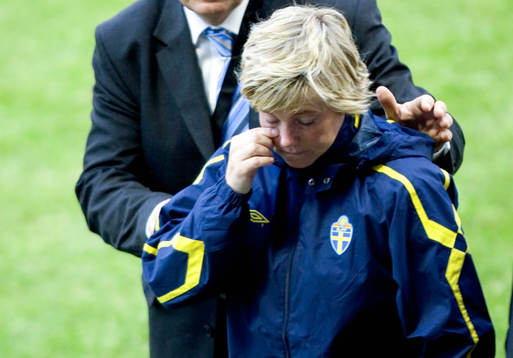 Marika Domanski Lyfors, sista landskamp, depp