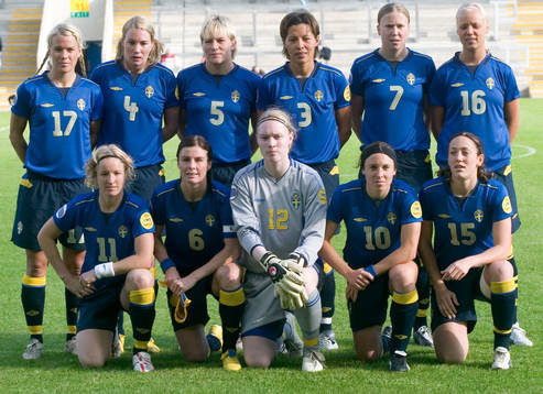 Sveriges lag, lagbild: Anna Sjöström, Hanna Marklund,