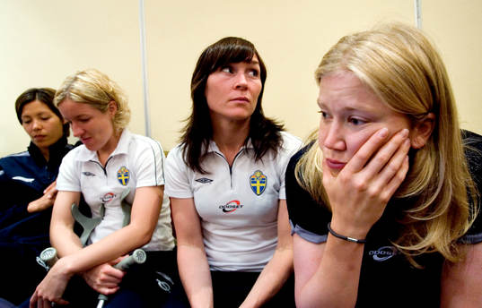Fotboll, Dam, EM, Landslag, semifinal, Sverige utslaget och
