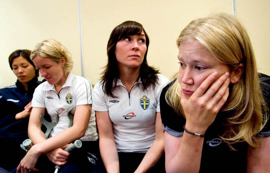Fotboll, Dam, EM, Landslag, semifinal, Sverige utslaget och