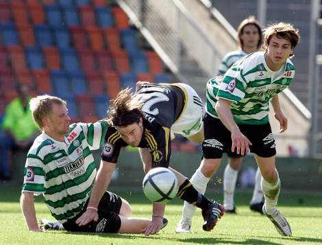 Andreas Eriksson, AIK och Martin Andersson och Damir Foric,