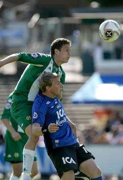 Patrik Gerrbrandt når högre än Patrik Ingelsten