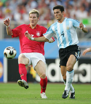 Bastian Schweinsteiger, Tyskland och Javier Zanetti,