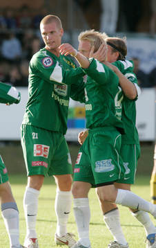 Jon Stockhaus och Robert Johansson, Ljungskile, jubel