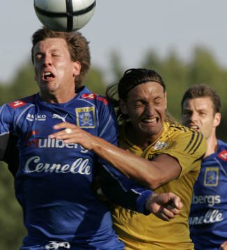 Christian Augustsson på sin gamla hemmaarena mot Peter