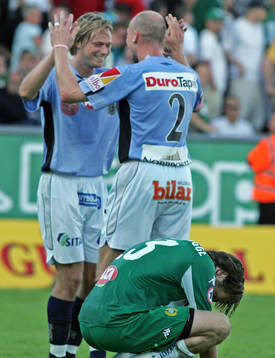 Patrik Karlsson och Thomas Hedlund, Gefle, jubel, glädje,