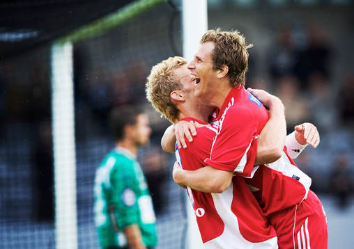Lanskrona - Djurgården: Tobias Hysén och Sören Larsen,