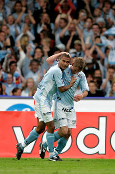 Afonso Alves och Markus Rosenberg, Malmö, jubel, glädje