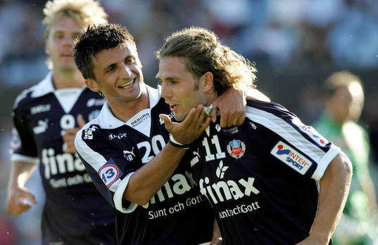 Eldin Karisik grattar Peter Graulund, Helsingborg