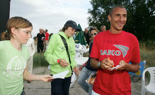 Tennis, Swedish Open. Henrik Larsson, fotboll, autograf