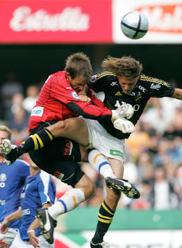 Rickard Rickardsson, målvakt, Trelleborg och Daniel Hoch,