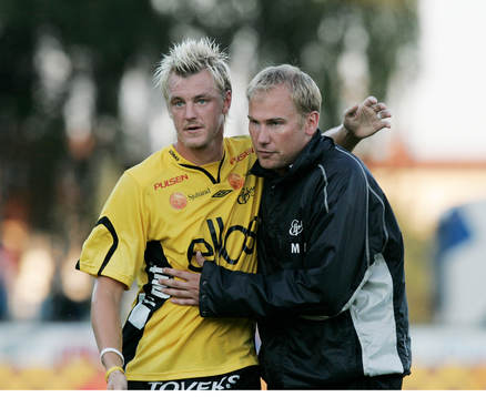 Mathias Svensson och tränare Magnus Haglund