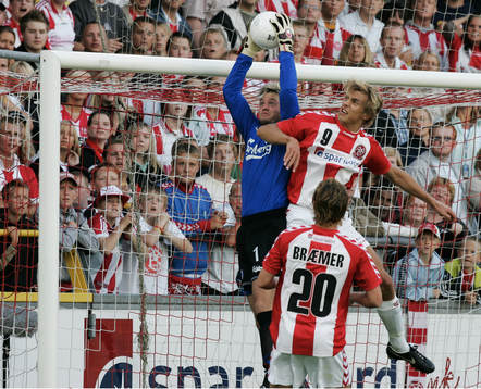 Jesper Christiansen, målvakt, FCK, fångar bollen