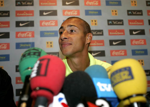 Henrik "Henke" Larsson på  presskonferensen