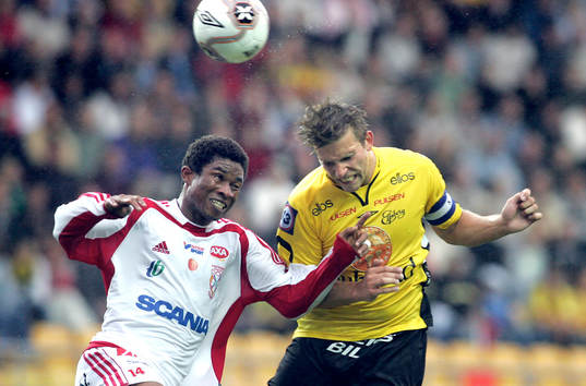 Charles Sampson och Anders Svensson i nickduell