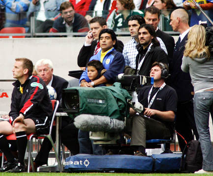 Diego Armando Maradona såg matchen