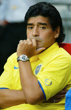 Diego Armando Maradona såg matchen