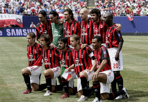 Fotboll, lagbild, Milan