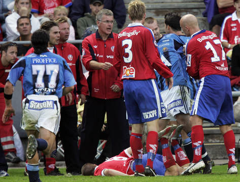 Mattias Jonson har sparkat ner en HIF-are och det blir