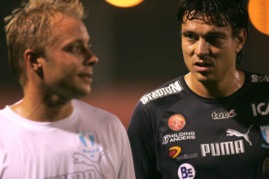 Träning Anders Andersson och Jari Litmanen