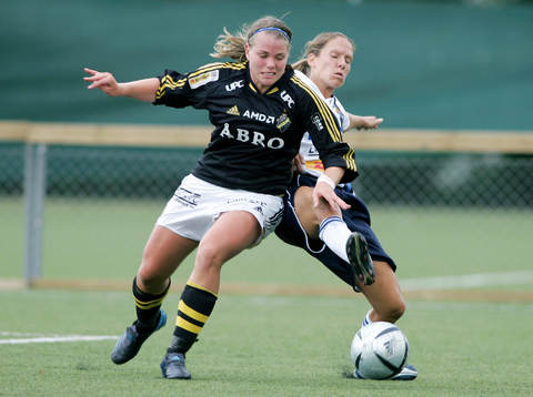 Hanna Jöhnk, AIK och Linda Fagerström,