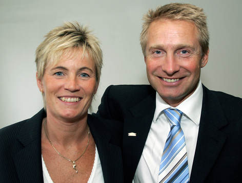 Lilie Persson och Thomas Dennerby, förbundskaptener
