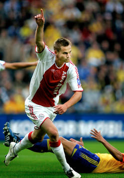Bröndby - Ajax: Markus Rosenberg, Ajax, gjorde 1-0